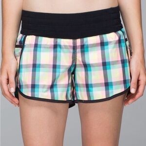 Lululemon Athletica Multicolor Plaid Athletic 4” Tracker Shorts